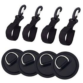 2021671668 Jingkun 4 Pieces Kayak Paddle Holder Clip Storage Black