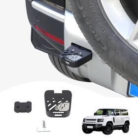 Jonkoko 395752655226 Black Carbon Steel Car Rear Bumper Towing Hitch Steps Compatible With Land Ro