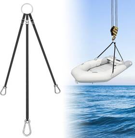 Hw-phtaqs-1 Katywixu Adjustable 3 Leg Inflatable Dinghy Boat Lift Slings With Locking Spring Clips Hw-phtaqs-1 Katywixu Adjustable 3 Leg Inflatable Dinghy Boat Lift Slings With Locking Spring Clips
