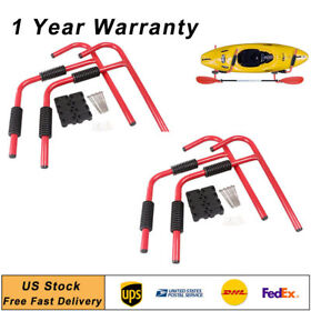 Air-4pcs4jj003 Kayak Steel Ladder Wall Mount Storage Rack Surfboard Canoe Folding Hanger 4sets