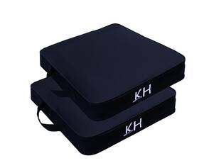 Kimi House 738170403351 Black Stadium Seat Cushion 2 Pack Boat Canoe Kayak Bleacher Se