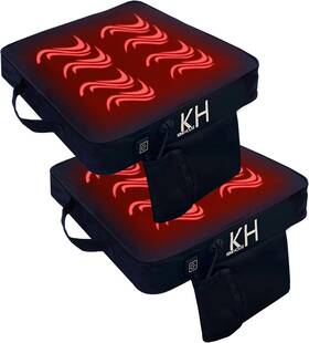 Kimi House 744759535641 Black Stadium Seat Cushion 2 Pack Boat Canoe Kayak Bleacher