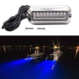 Lablt 941110114048 Blue 27 50w Underwater Marine Transom Lights - 316 Stainless Steel Pontoon Tr