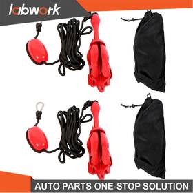 Tl40115q Labwork 2 Red Marine Kayak Folding Anchor Kit 5.5lb For Pwc Canoe Jet Ski