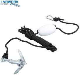 La2285529cm Labworkauto Marine Kayak Folding Grapnel Anchor Kit 26.2 Ft Rope Buoy For Pwc Canoe Jet Ski