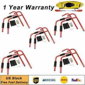 Lbox 311000388563 5 Sets Kayak Ladder Wall Mount Storage Rack Surfboard Canoe Folding Hanger Red