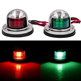 Led Navigation Lights Deck Mount New Marine Sailing For Bow Side Port