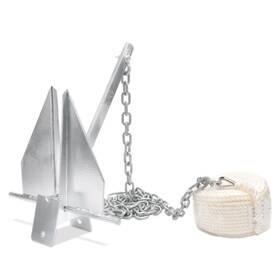 13-cmw Leero Heavy Duty Boat Anchor Kit With Chain Shackle And Rope 13 Lb