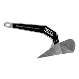 Lewmar 012302327372 14-lb. Galvanized Steel Delta Anchor For Boats 21ft-31ft 23-3/8 Inch L X 10-