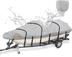 Jid0036  Lezzyruck Waterproof Boat Cover 20-22ft Heavy Duty 800d Marine Grade Oxford Cloth
