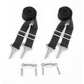 Like Rain 649383738027 2 Pcs Bimini Top Straps Marine Nylon With Double Snap Hook
