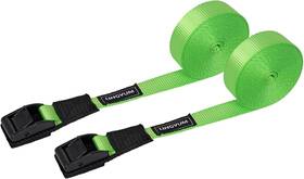 Strap001-green Lingvum Kayak Tie Down Straps For Roof Rack - 15 Feet Adjustable Cam Buckle Lash
