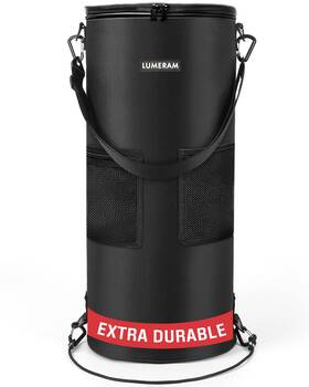 Lumeram 745010474255 Premium Boat Trash Can With 2 Side Pockets And Bottom Zipper Opening