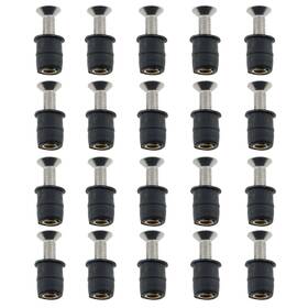 28248-nwnms-20 Luorng 20 Sets M5 Neoprene Well Nuts And Machine Screw Kit For Kayak Canoe Small Boa
