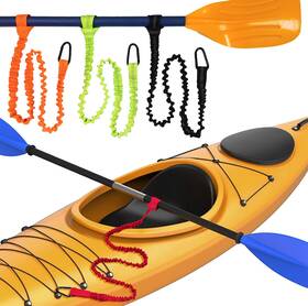 Lvsnro 768443933186 Paddle Leash 2-pack - Stretchable Strap With Carabiner For Kayak Canoe