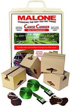 Malone 859557001066 Standard Foam Block Universal Car Top Canoe Carrier Kit