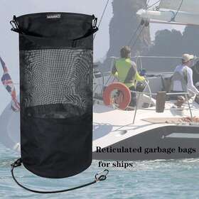 X002wr3l33 Mamiko Mesh Trash/garbage Bag Car Rv Boat Golf Cart Portable Washable Reusable