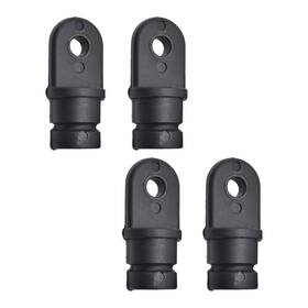 Mc12661566-4 Marine City Black Nylon Bimini Top Eye End Cap Round 3/4 Inches