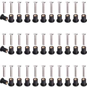 Hwpj14 Mayehay 30 Pairs M5 Neoprene Well Nuts With Stainless Steel Crosshead Bolts
