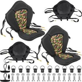Meefuns 774351333857 2 Pack Deluxe Kayak Canoe Seat Cushion Detachable Bag Camo Thick