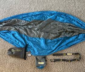Mission 810065480460 Boat Hammock Blue/gray Excellent Used Condition Missing 1 Tower Strap
