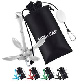 Mcba-3.5lb-grp-sl Moclear Kayak Anchor Kit 3.5 Lb Compact Folding Grapnel For Kayaks Canoes S