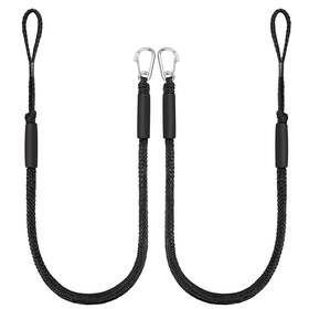 Mcdl-bg04-bk02 Moclear 4 Feet Bungee Dock Lines For Boats Heavy Pack Of 2 Black