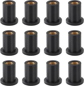 Xlei2207210002  Moicstiy 12pcs M5 Rubber Well Nuts Neoprene Expansion Brass Fairing Universal