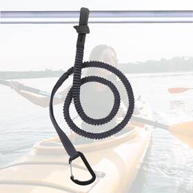 Phtjs1001 Moocy Kayak Paddle Leash Rod 3-7 Ft Stretchable Strap Lanyard Rope