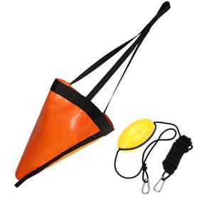 Xm-77nu-15ug Moocy 42-inch Drift Sock Sea Anchor Drogue With 30ft Kayak Tow Rope Line Buoy Ball