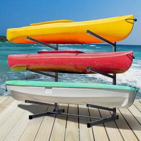 Morohope 752619194495 Freestanding Kayak Storage Rack Tackle Heavy Duty Weatherproof
