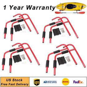 Mto 550739835645 8pcs Ladder Kayak Wall Mount Storage Rack Surfboard Canoe Folding Hanger