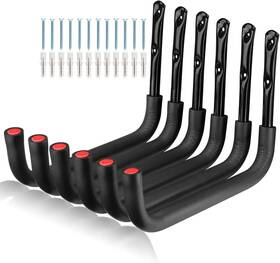Naikozmo 744110764697 6 Pack Kayak Storage Hooks 15.5 Inch Wall Mount Canoe Hangers Heavy Duty Snowb