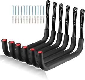 Naikozmo-15in6pro Naikozmo 6 Pack Kayak Storage Hooks 15.5 Inch Wall Mount Canoe Hangers Heavy Duty Naikozmo-15in6pro Naikozmo 6 Pack Kayak Storage Hooks 15.5 Inch Wall Mount Canoe Hangers Heavy Duty