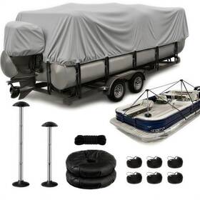 Navori 735530731956 Heavy Duty Pontoon Boat Length 17ft-20ft Beam Width Up To 102 Inch Gray