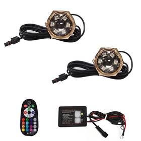 Ip68 Nbwdy 767311636334 2pcs Rgb 1/2 Inch Npt Boat Drain Plug Lights Waterproof Multi-color Marine B