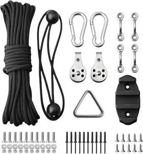 Necmetu 313039612664 Kayak Anchor Trolley Kit - 316 Stainless Steel Heavy Duty Deluxe