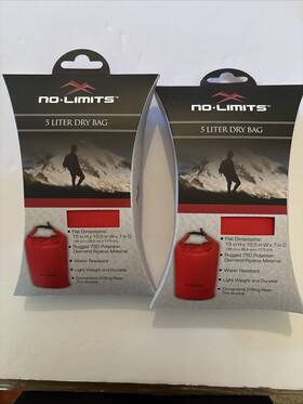 Fsnoce1025 No Limits Set Of 2 Waterproof Sack Dry Bag 5 Liter Red 15 X 10.5 X7
