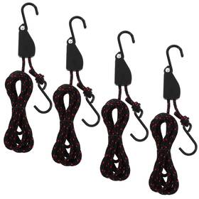 Nodaaiie 702597 1 Ha9nat5b 4 Pcs 1/4 Inch X 11.8ft Heavy Duty Kayak Tie Down 138 Inches 0.25 Black