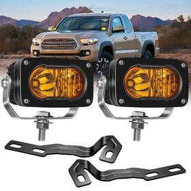 Northyun Light 16 Hood Ditch Brackets With 3 50w Yellow Led Pods Combo Beam Co