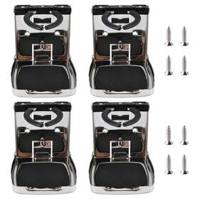 Novelbee Fchem-0682-04bk 4pcs Adjustable Folding Cup Holders Boat Drink Stainless