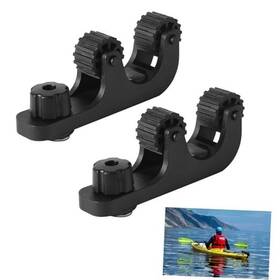 1013474 Nqeuepn 2pcs Kayak Paddle Holders Universal Oar Rod Holder Clip Convenient