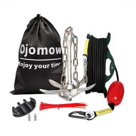 Ojomow 796520559950 Anchor Kit For Kayak And Jet Ski 3.5lb Boat With 50ft Rope