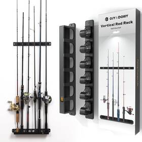 Ojydoiiiy 754191916571 Wall Mount Fishing Rod Holders Vertical Pole Storage Rack For Garage