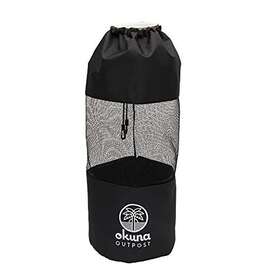 Okuna Outpost 194425201347 Mesh Pontoon Boat Trash Bag With Hangers For Fishing Black 9.8 X 27.5 In
