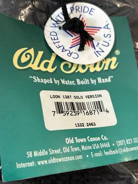138t Old Town Nos Nwt Solo Kayak Spray Skirt Usa