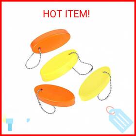 Orange Foam Floating Keychain 770651140539 Boao Oval Float Key Ring For Boat
