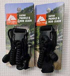 Ozark Trail 620400600206 Kayak Paddle And Rod Leash Lot Of 2 New