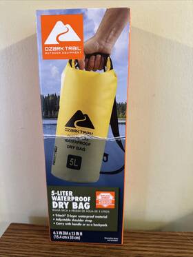 Ozark Trail 821808105250 Waterproof Tritech 5l Dry Bag With Shoulder Strap New