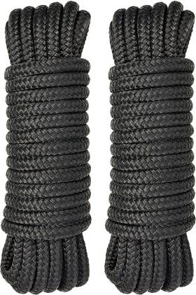 Pacthsd Dlp3825bk02 Boat Dock Lines 2 Pack 3/8 Inch X 25ft Of Black
